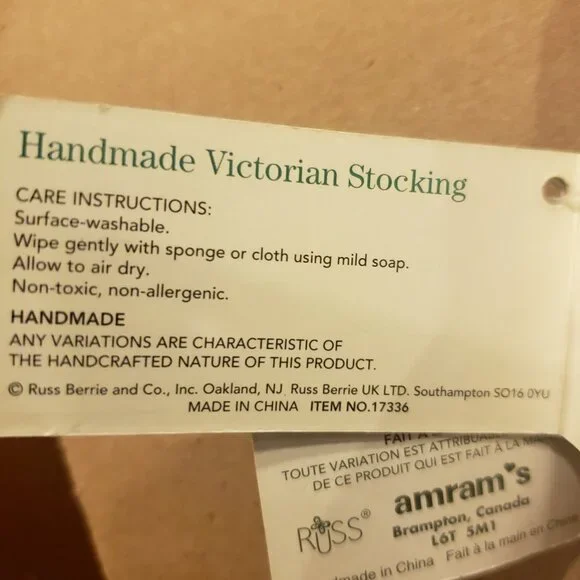 Handmade Victorian Stocking - NEW - Picture 7 of 7